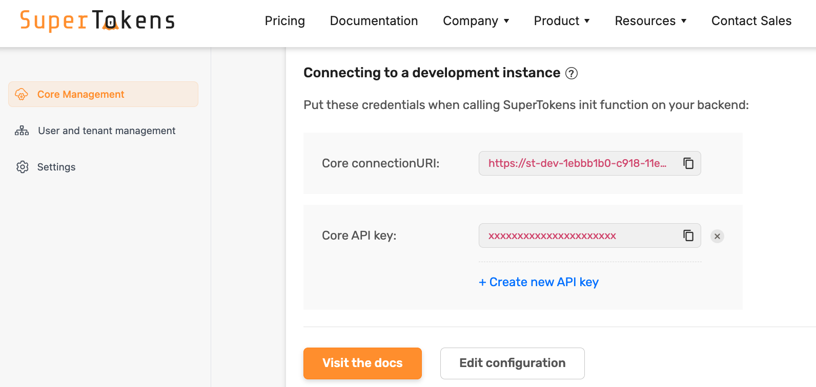 SuperTokens Dashboard